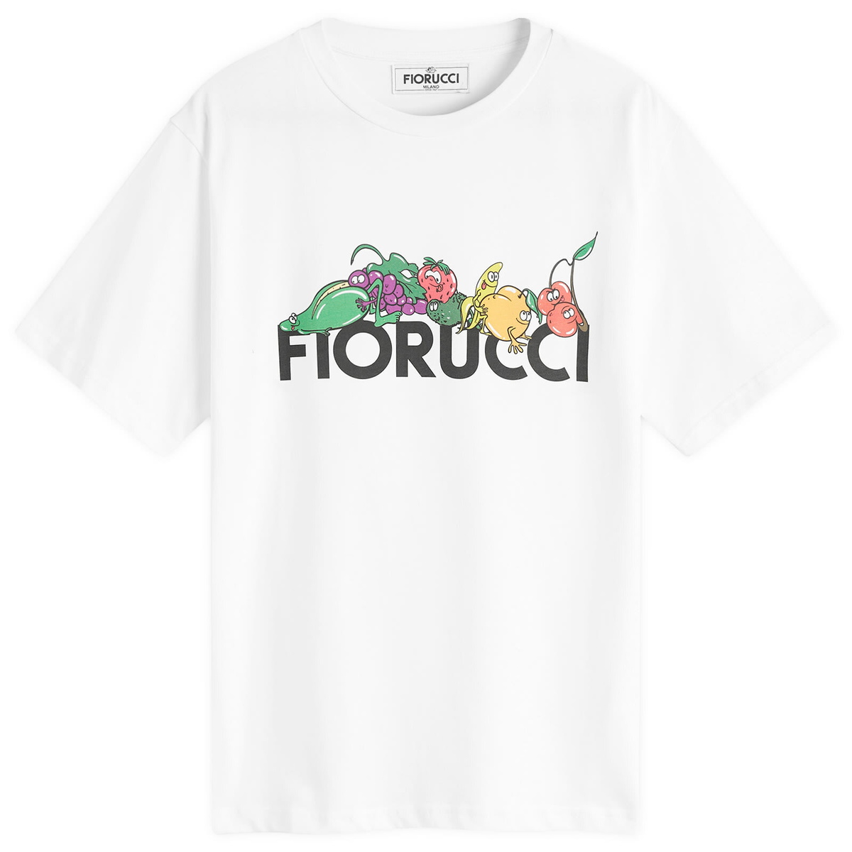 Fiorucci Women's Fruit Print Regular Fit T-Shirt in White