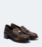 Miu Miu Decò leather loafer pumps