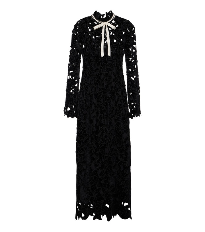 Photo: Simkhai Thiora velvet guipure lace midi dress