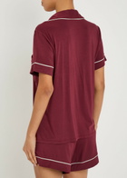 Eberjey Gisele Jersey Pyjama set Burgundy
