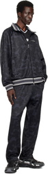 BAPE Black Tonal Solid Camo Track Pants