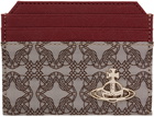 Vivienne Westwood Red & Brown Orborama Card Holder