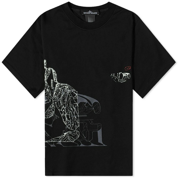 Photo: Stone Island Shadow Project Men's Printed T-Shirt in Black