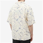 General Admission Men's Print Linen Vacation Shirt in Blue