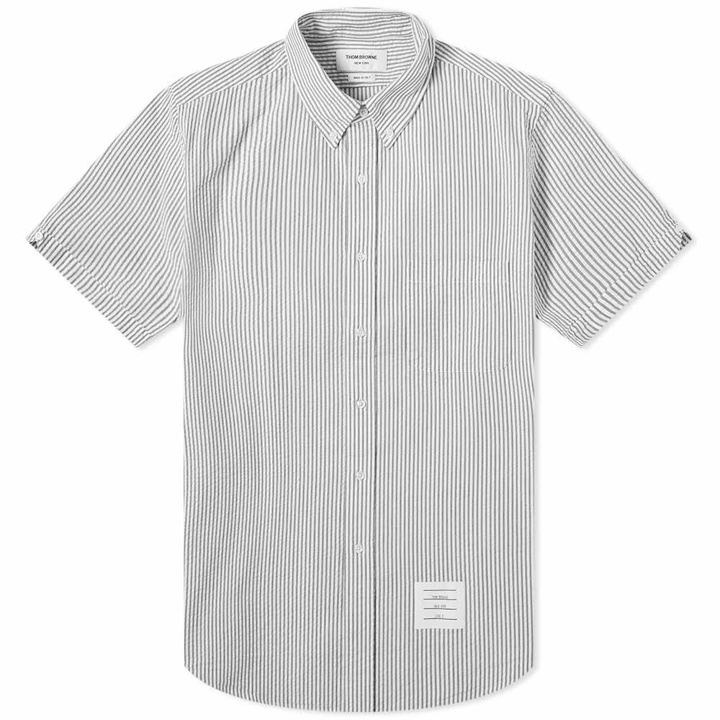 Photo: Thom Browne Button Down Seersucker Short Sleeve Shirt