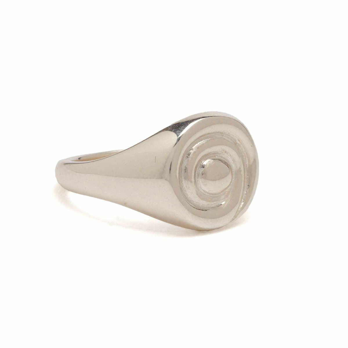 Alec Doherty Snail Ring in Silver/Diamond