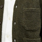 Universal Works Men's Wool Fleece Cardigan - END. Exclusive in Olive