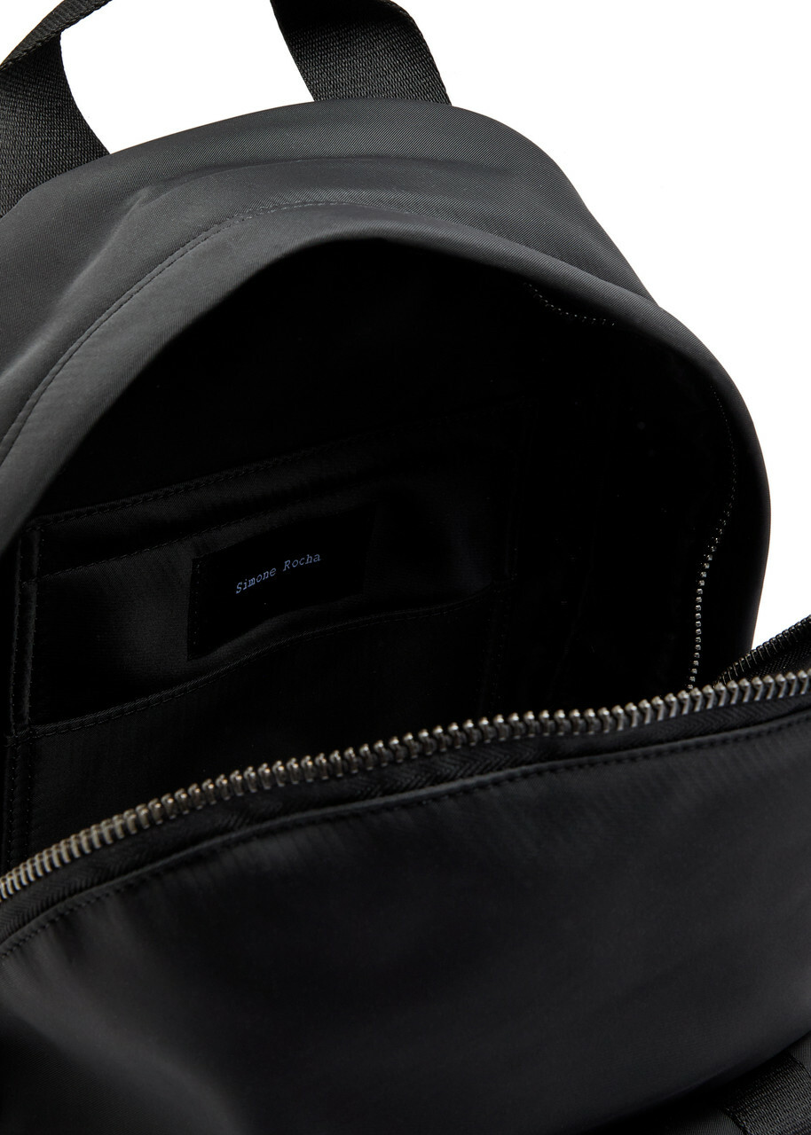 Simone Rocha Bow and Bead-embellished Nylon Backpack - Black - One Size