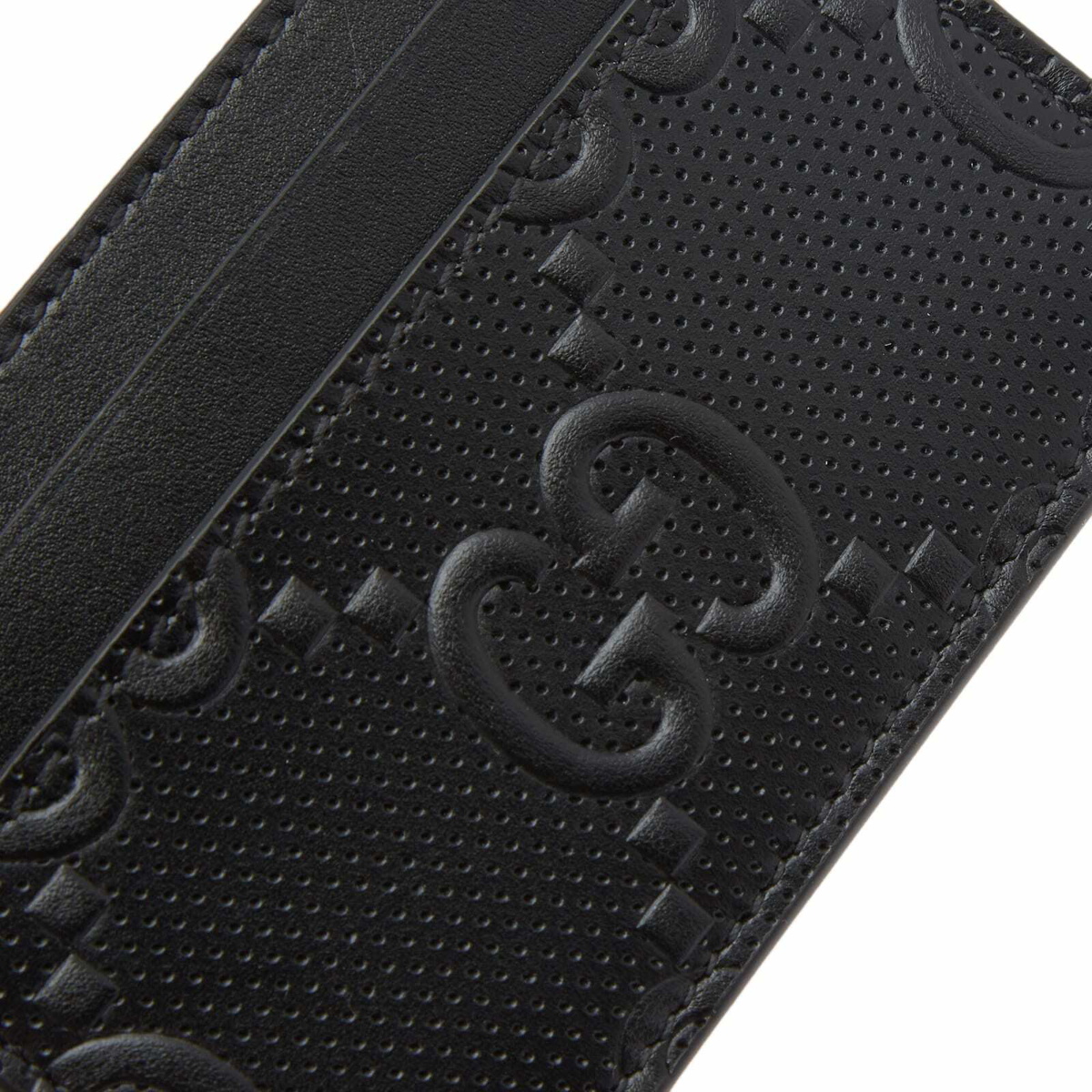 Gucci Men's GG Embossed Card Holder in Black Gucci