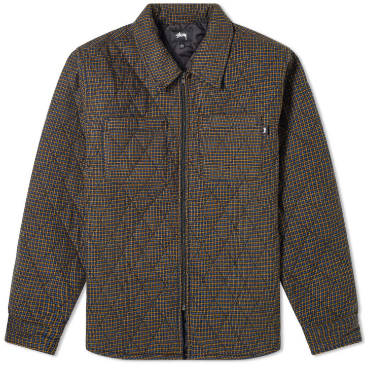 Photo: Stussy Mini Check Quilted Zip Shirt