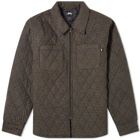 Stussy Mini Check Quilted Zip Shirt