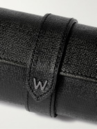 WOLF - Cross-Grain Glossed Vegan Leather Watch and Jewellery Roll