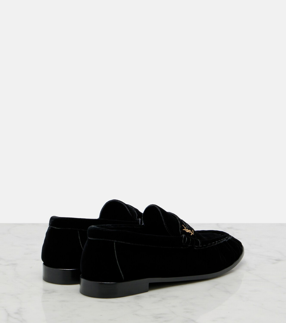 Saint Laurent Le Loafer velvet penny loafers