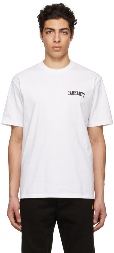 Photo: Carhartt Work In Progress White University Script T-Shirt