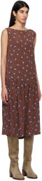 Caro Editions Brown Heather Midi Dress