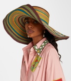 Alémais Dusk striped raffia sun hat