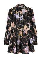 Zimmermann Eden Belted Floral-print Silk Mini Shirt Dress Multi Floral
