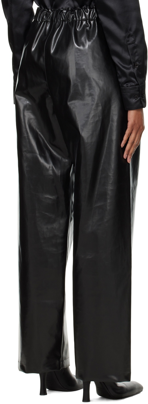Kwaidan Editions Black Sailor Faux-Leather Trousers
