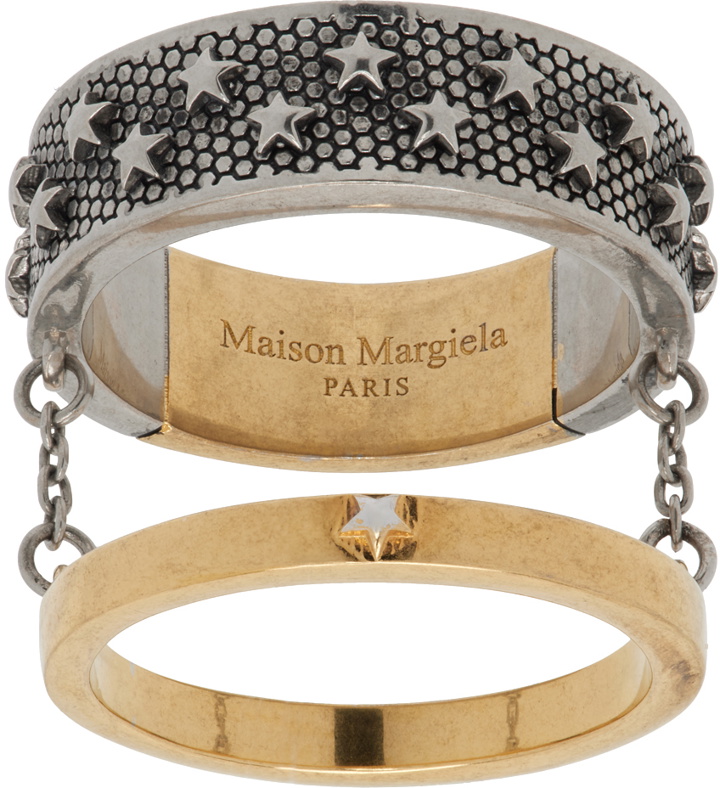 Photo: Maison Margiela Silver & Gold Tiered Ring