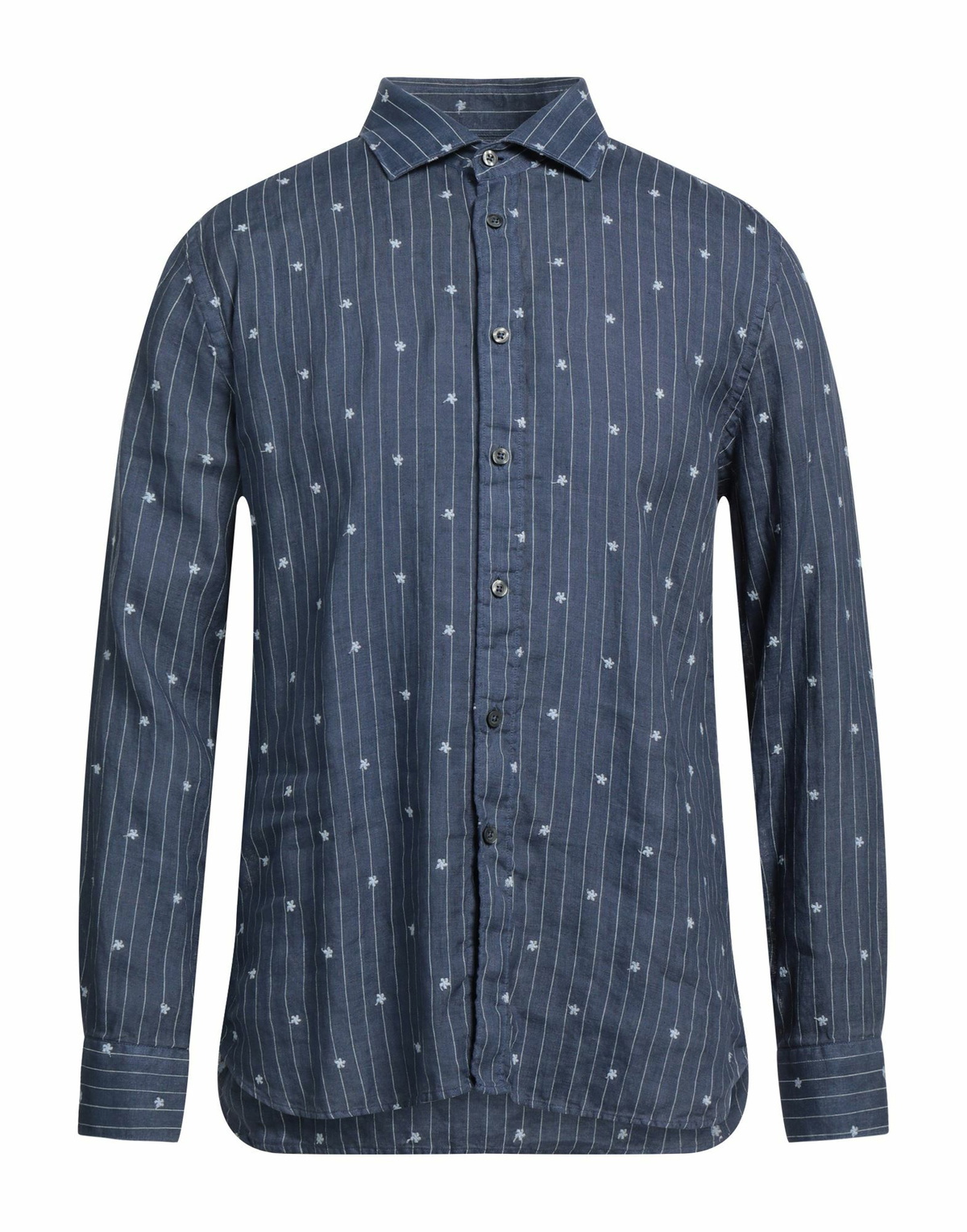 120% Lino Mens Shirt in Navy