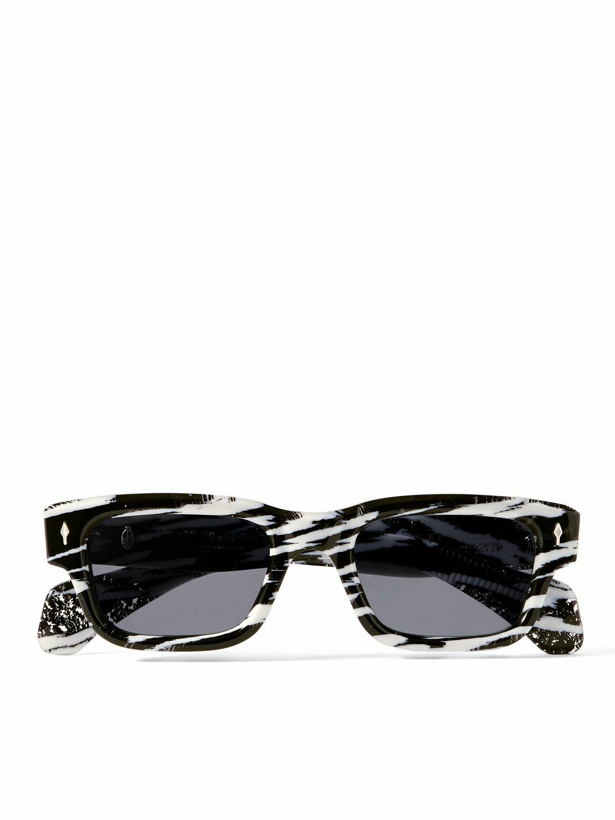 Photo: Jacques Marie Mage - Jeff Goldblum Jeff Rectangular-Frame Zebra-Print Acetate Sunglasses