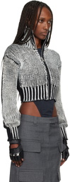 VAQUERA Black & White Zipper Cardigan