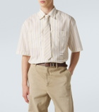 Calvin Klein Collection Nathaniel striped bowling shirt