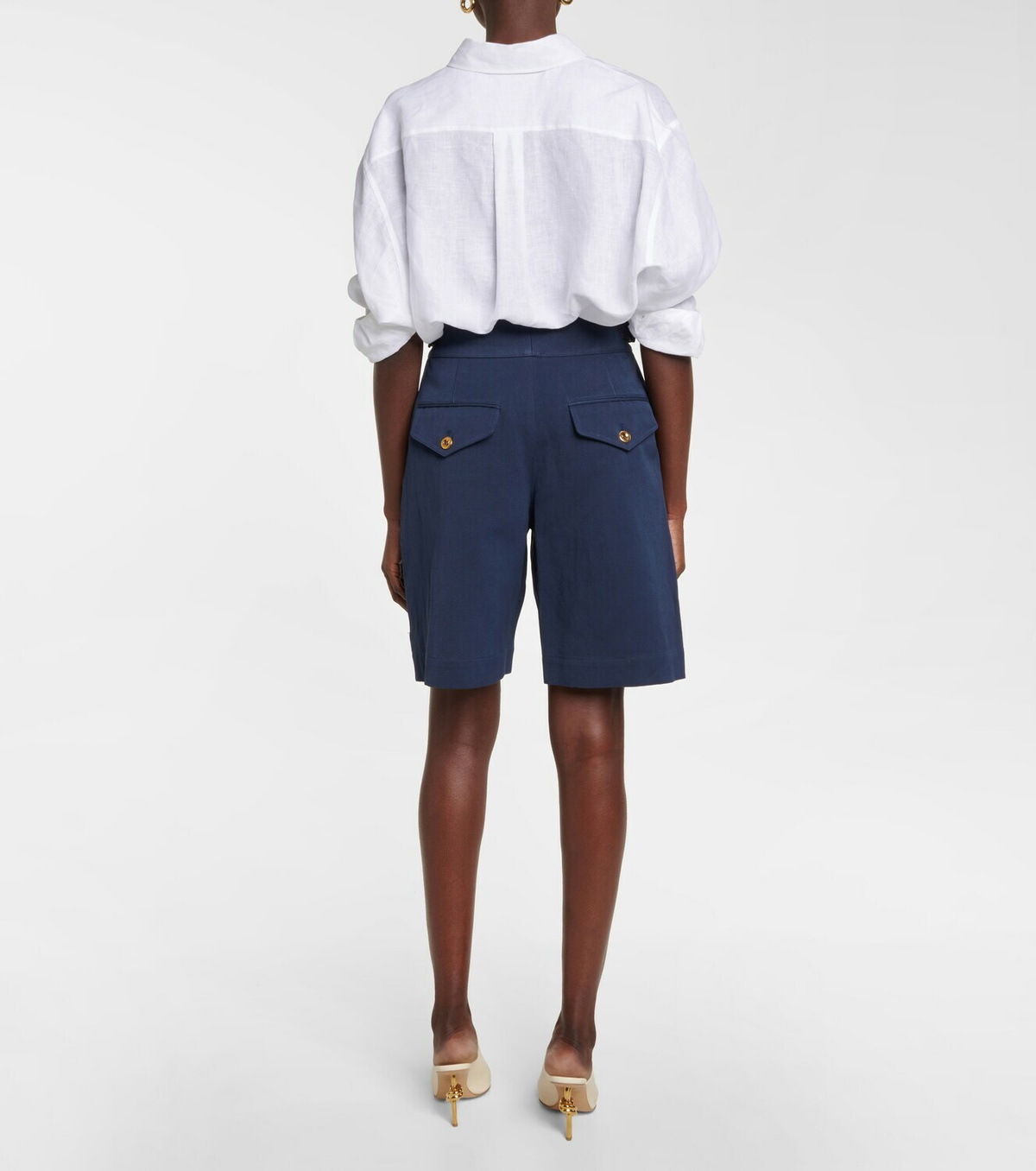 Loro Piana - Cotton and linen Bermuda shorts