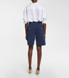 Loro Piana - Cotton and linen Bermuda shorts