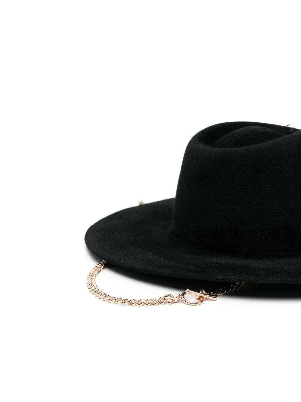 RUSLAN BAGINSKIY - Fedora Chain Strap Felt Hat Ruslan Baginskiy