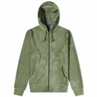 Polo Ralph Lauren Men's Cord Zip Hoody in Cargo Green