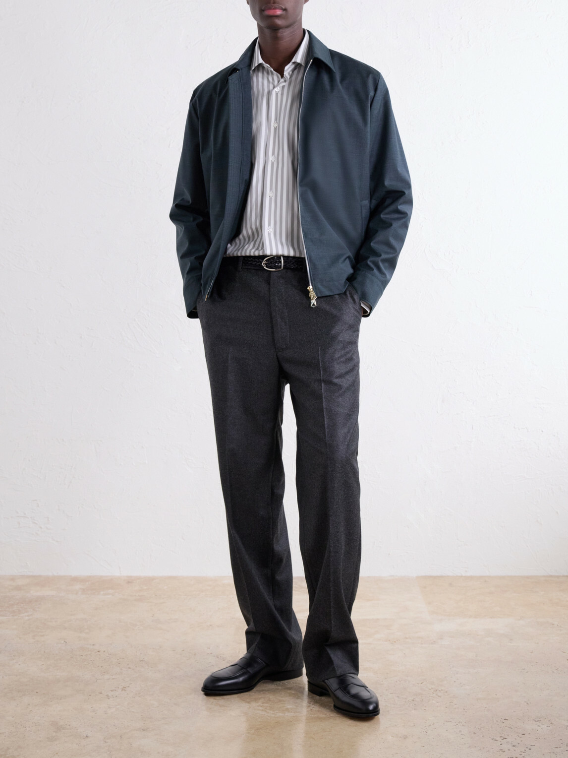 De Petrillo - Striped Cotton-Poplin Shirt - White