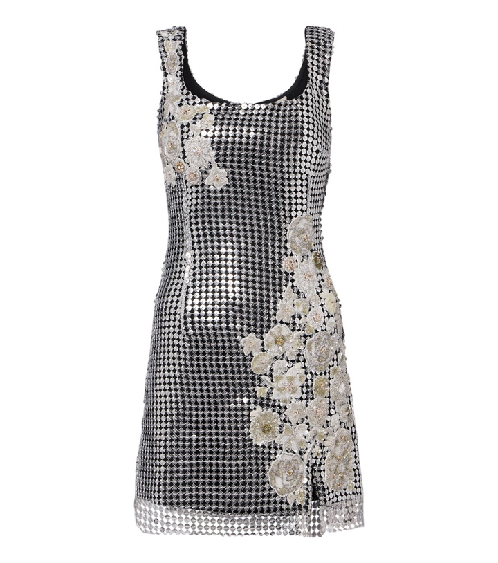 Photo: Là Fuori Shell sequined chainmail minidress