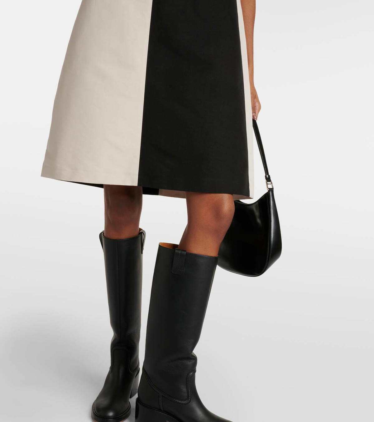 'S Max Mara Nausica cotton faille minidress