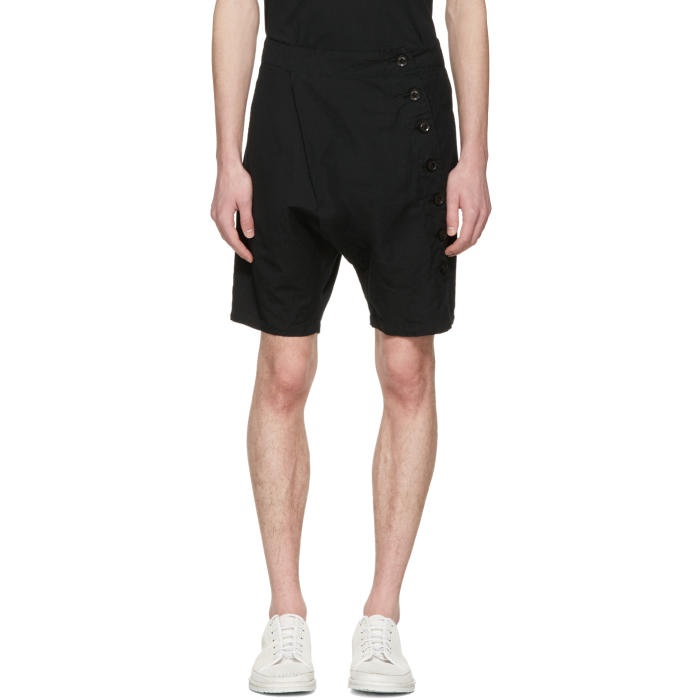 Photo: Nude:mm Black Side Button Shorts