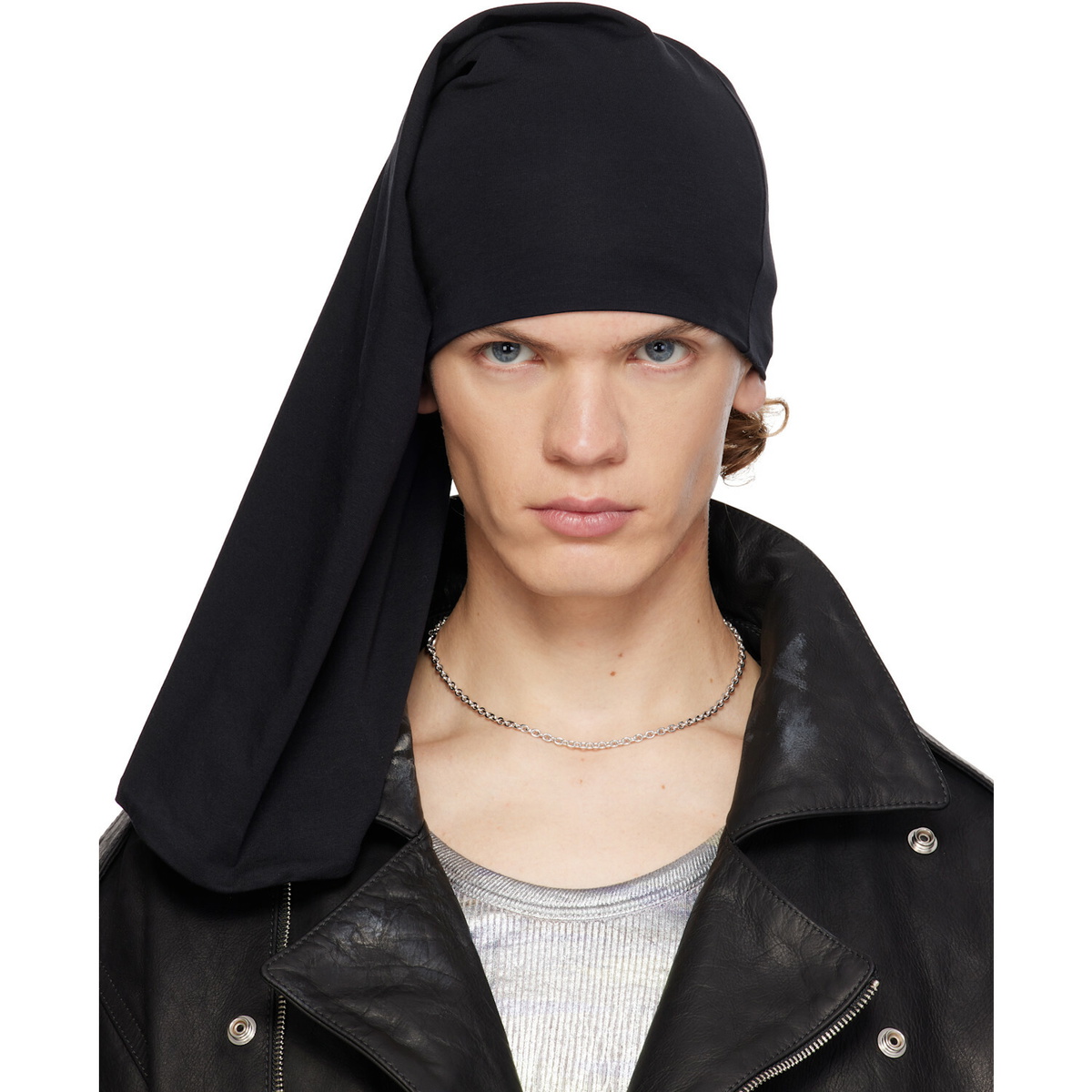 SECONDA Black Jersey Beanie