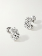 Bottega Veneta - Intrecciato Small Sterling Silver Earrings