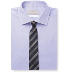 Canali - Blue Puppytooth Cotton-Poplin Shirt - Blue