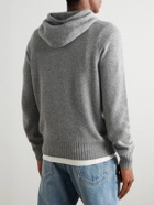 TOM FORD - Logo-Embroidered Cashmere Hoodie - Gray
