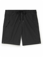 James Perse - Straight-Leg Cotton-Blend Twill Shorts - Black