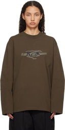 ROA Brown Long Sleeve Graphic T-shirt