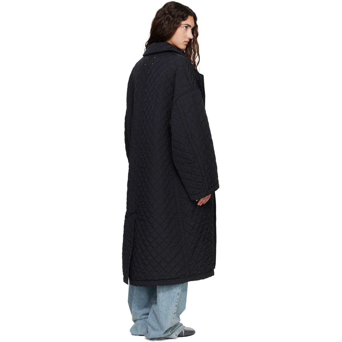 Maison Margiela Black Quilted Coat