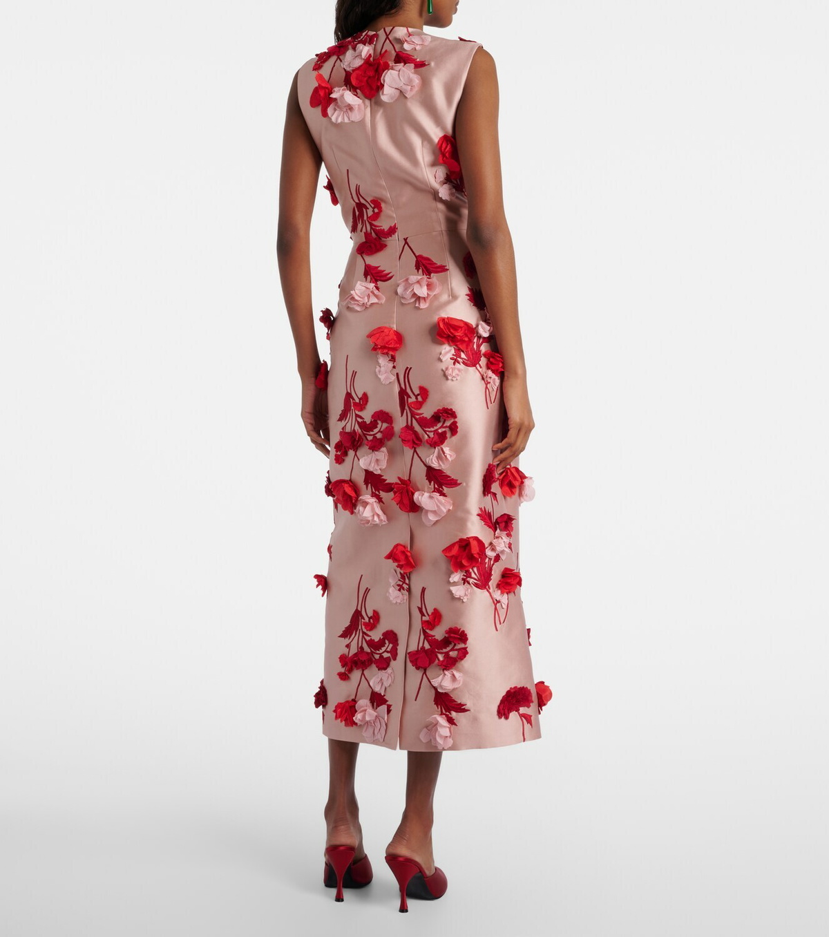 Erdem Floral-appliqué cocktail dress