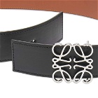 Loewe Men's Reversible Anagram Belt in Black/Tan/Palladium