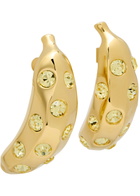 Jacquemus Les Boucles Bananes Crystal-embellished Drop Earrings - Gold - One Size