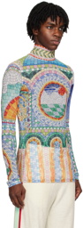 Casablanca Multicolor 'Mosaic De Damas' Long Sleeve T-Shirt