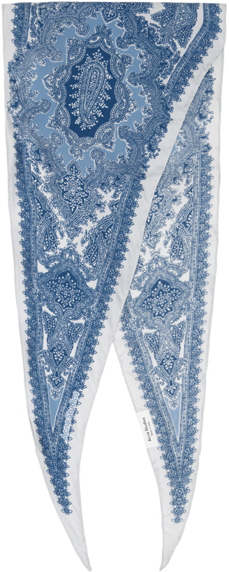 Photo: Acne Studios Blue & White Printed Scarf