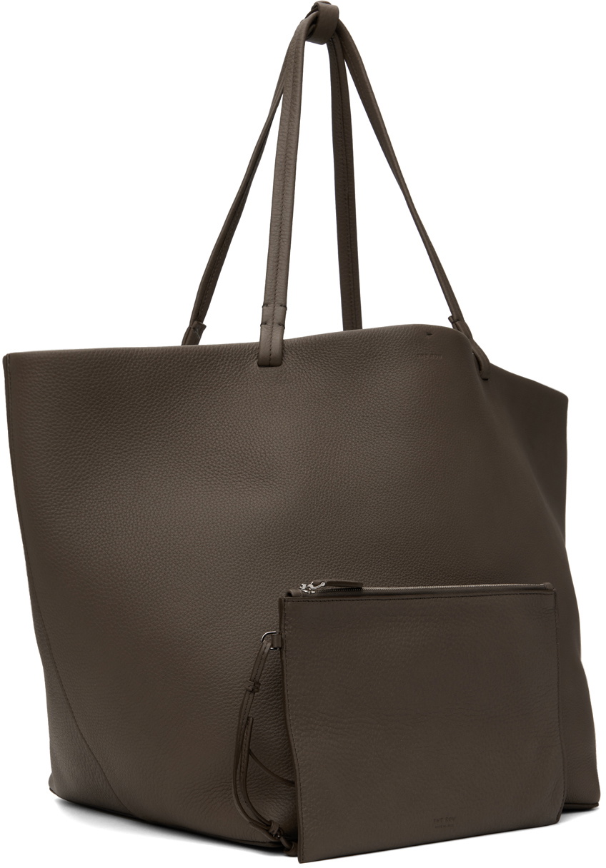 The Row Taupe XL Park Leather Tote The Row