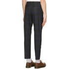 Wood Wood Black and Navy Check Surrey Trousers