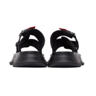 Givenchy Black and Red Neoprene Spectre Sandals
